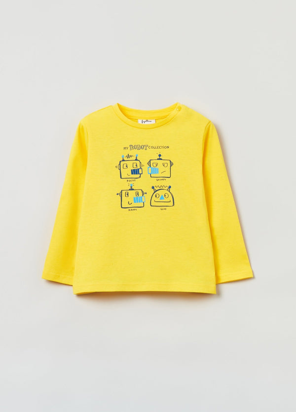 OVS Baby Boy  Robot Print Long Sleeve T-Shirt