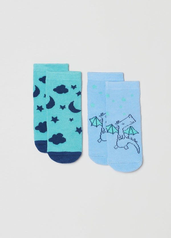 OVS Baby Boy Two-Pair Pack Stretch Slipper Socks
