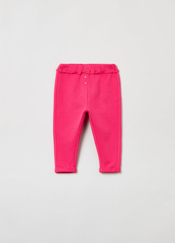 OVS Baby Girl French Terry Joggers With Ruffles