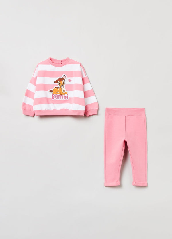 OVS Baby Girl Jogging Set With Disney Baby Bambi Patch