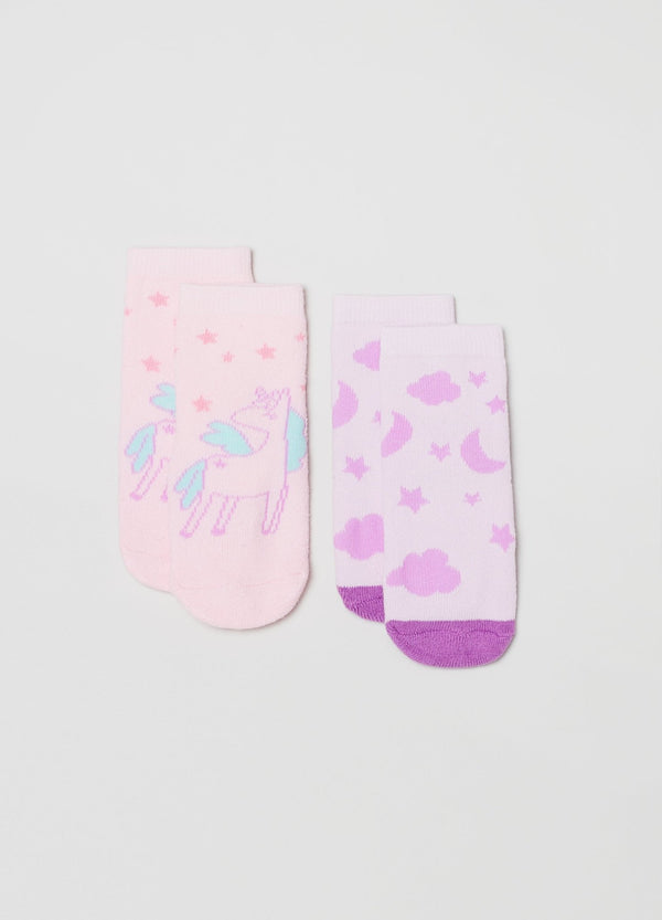 OVS Baby Girl Two-Pair Pack Stretch Slipper Socks