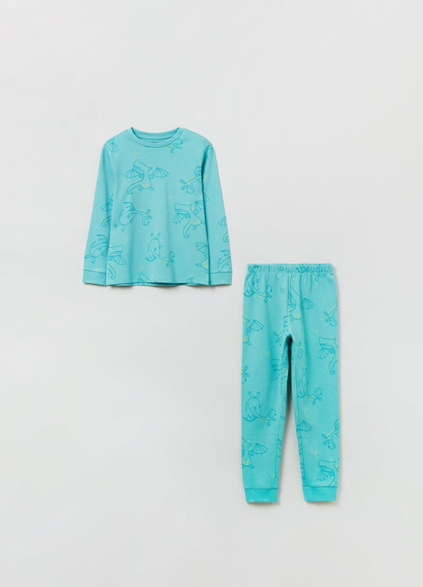 OVS Boys Cotton Pajamas With Dragon Print