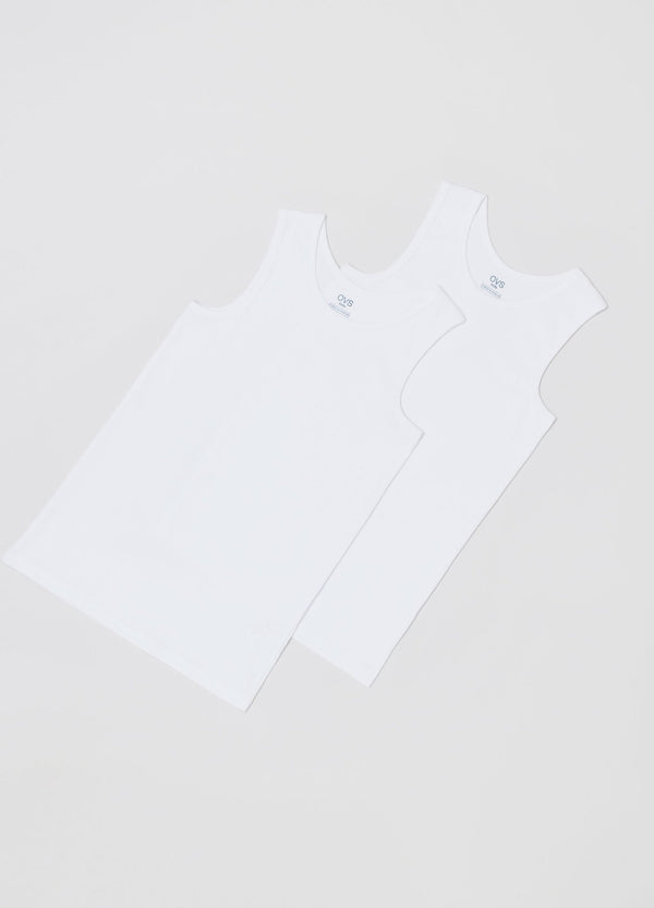 OVS Boys Two-Pack Racer Back Vests With Round Neck