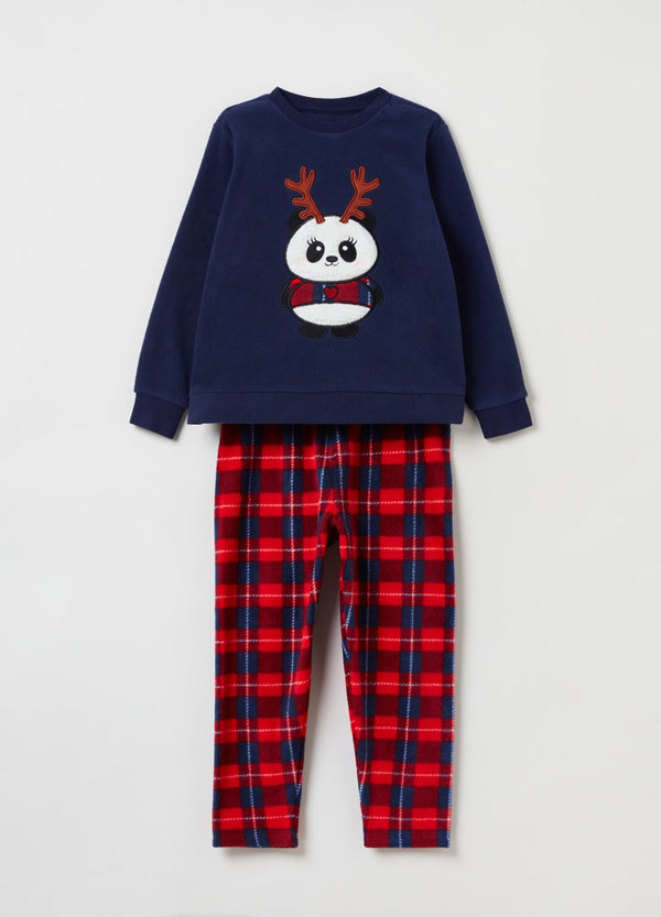 OVS Girls Girls’ Full-Length Fleece Pyjamas With Panda