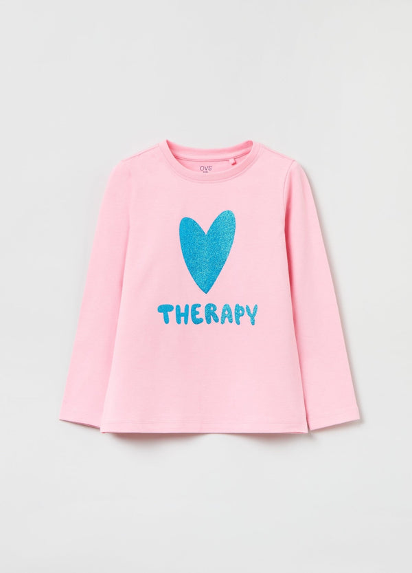 OVS Girls Heart Therapy Print Long Sleeve T-Shirt