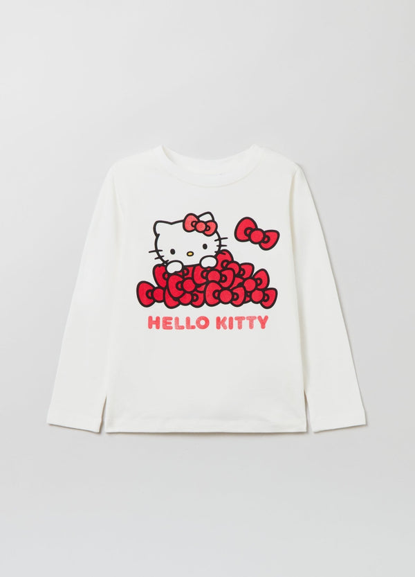 OVS Girls Long-Sleeved T-shirt with Hello Kitty Print