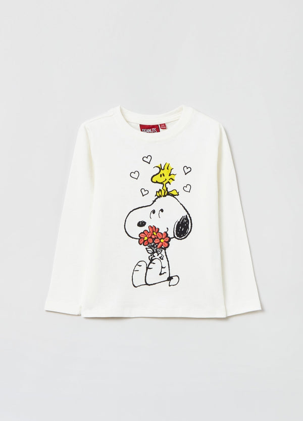 OVS Girls Long-Sleeved T-shirt with Snoopy Print
