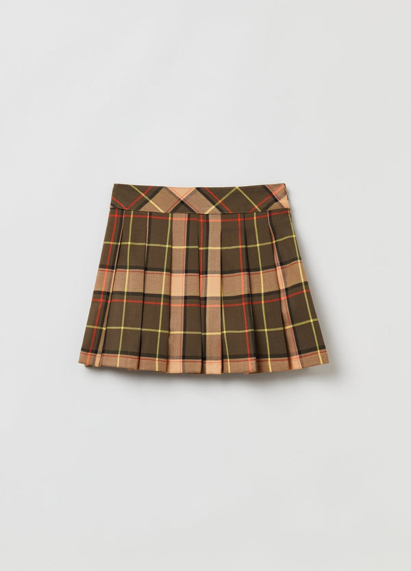 OVS Girls Tartan Check Pleated Skirt