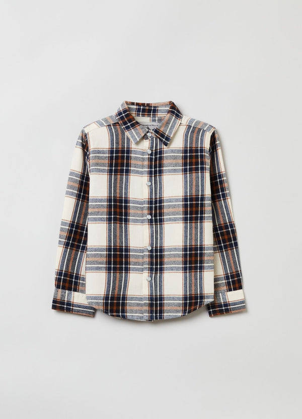 OVS HOUSEBRAND Check Flannel Shirt With Snap Buttons