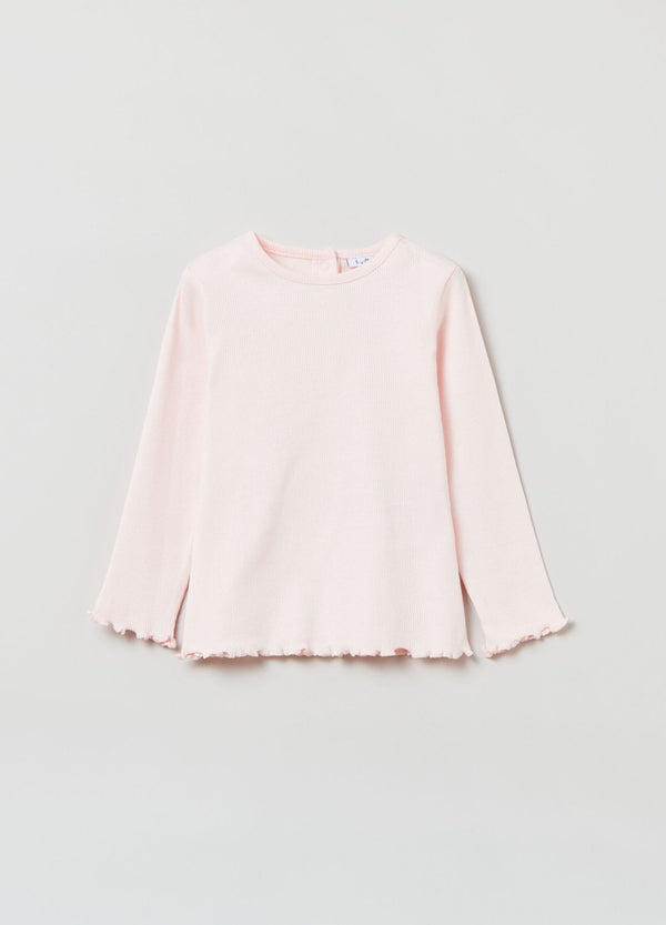 OVS Long-sleeved T-shirt With Scalloped Trims