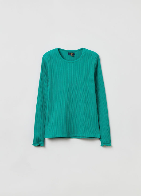 OVS Ribbed T-shirt With Long Sleeves