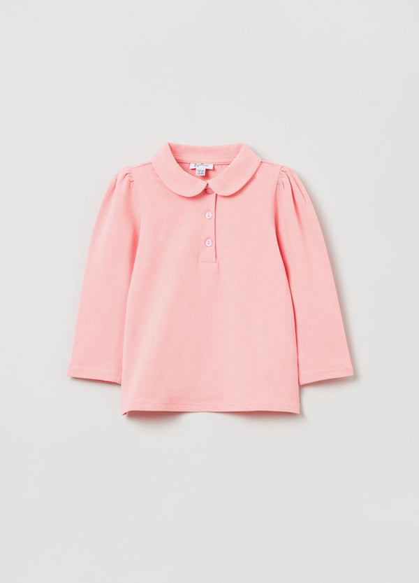 OVS Solid Colour Stretch Cotton Polo Shirt