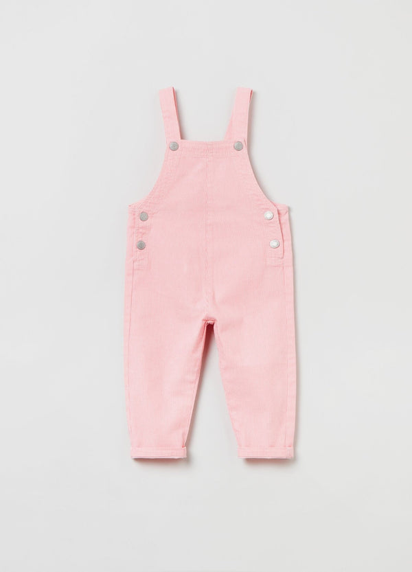 OVS Striped Stretch Cotton Dungarees