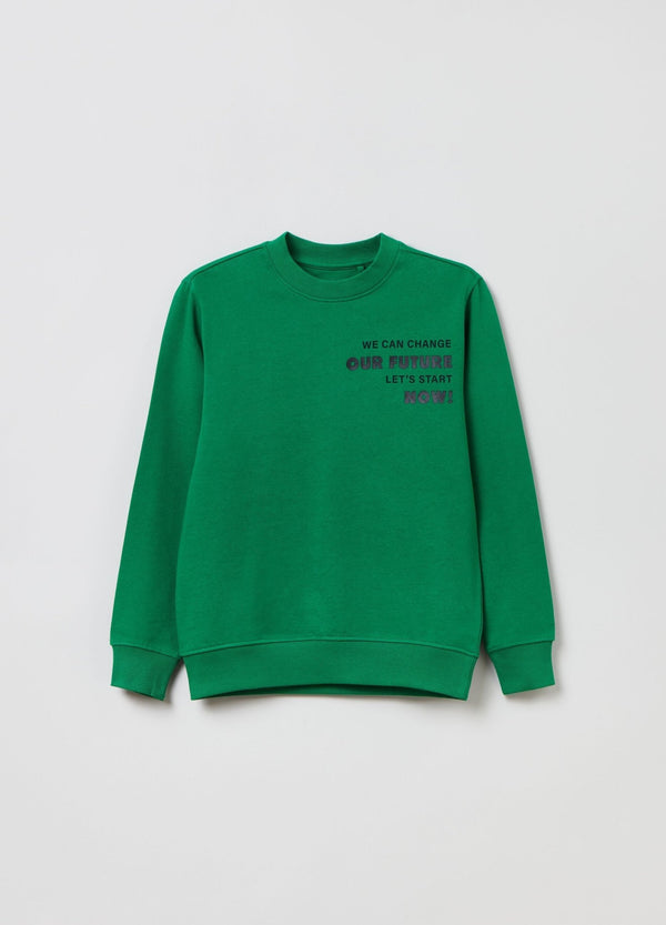 OVS Sweatshirt In Cotton With Printed Lettering