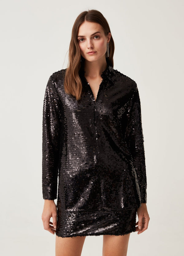 OVS Womens Blouse With Collar And Sequins