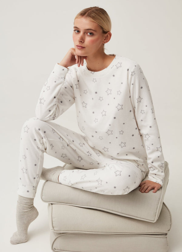 OVS Womens Star Fleece Pyjamas