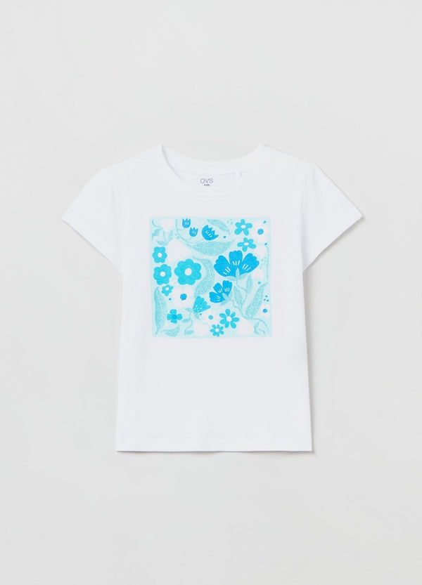 T-shirt with glitter print