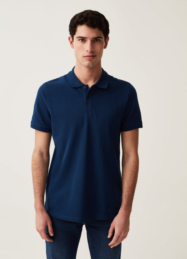 Two-pack cotton pique polo shirts